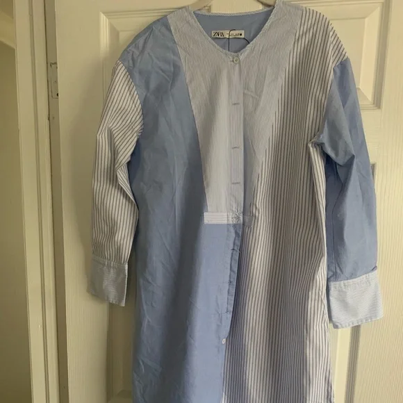 Zara | Other | Zara Striped Shirt Dress With Split Sides | Poshmark Zara | Other | Zara Striped Shirt Dress With Split Sides | Poshmark